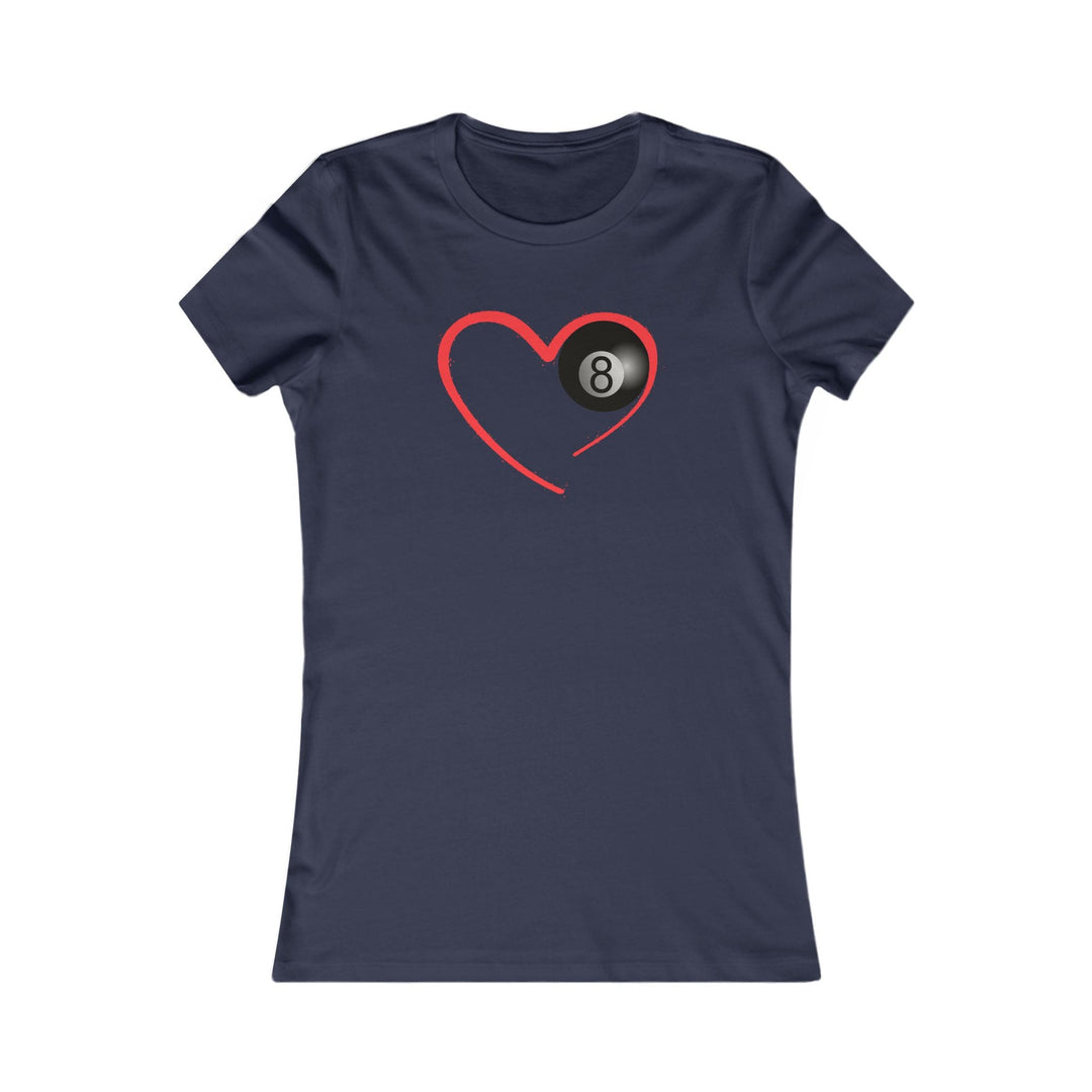 Red Line Love - 8 Ball - Women's Fitted Tee - BFLY BILLIARDS