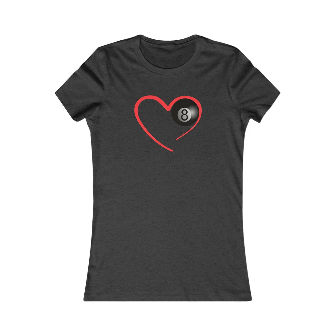 Red Line Love - 8 Ball - Women's Fitted Tee - BFLY BILLIARDS
