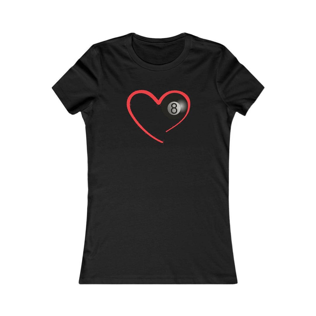 Red Line Love - 8 Ball - Women's Fitted Tee - BFLY BILLIARDS