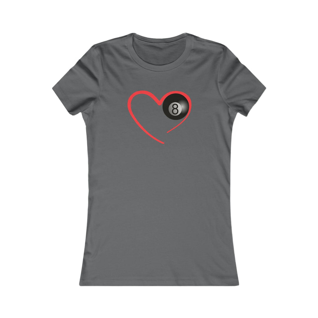 Red Line Love - 8 Ball - Women's Fitted Tee - BFLY BILLIARDS