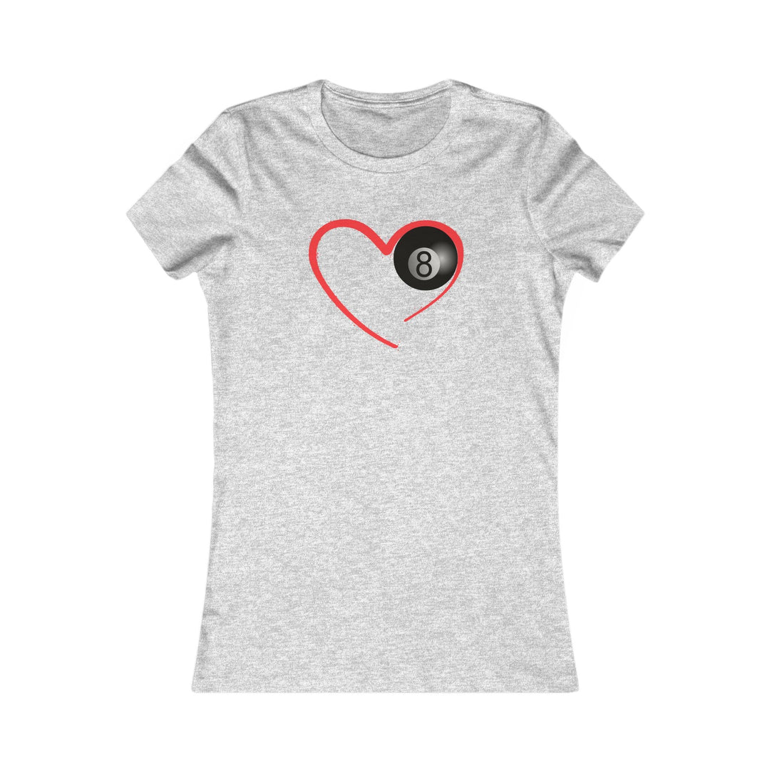 Red Line Love - 8 Ball - Women's Fitted Tee - BFLY BILLIARDS