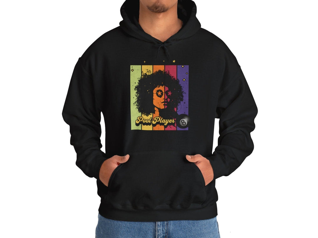 Retro Star Pool Player - Pullover Hoodie - BFLY BILLIARDS