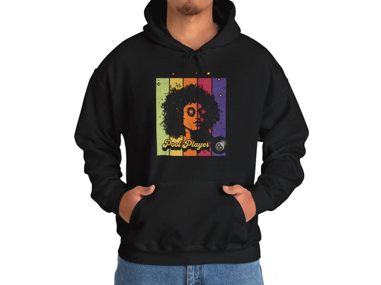 Retro Star Pool Player - Pullover Hoodie - BFLY BILLIARDS