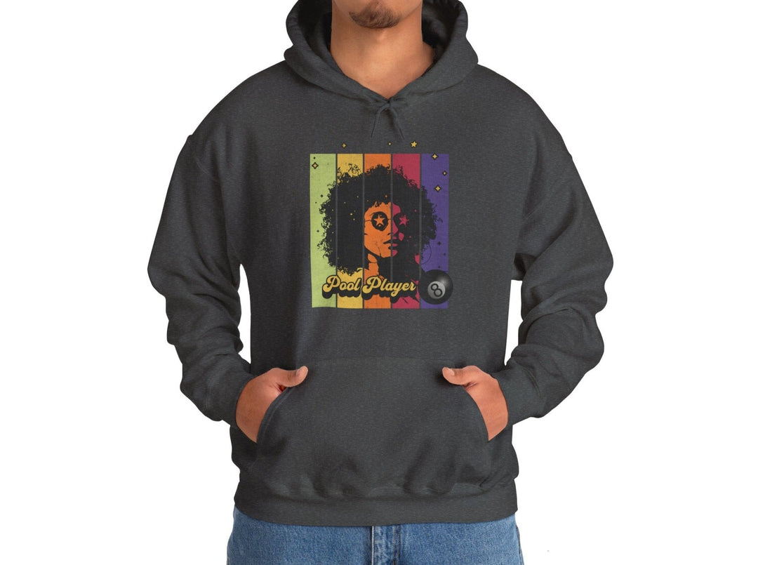 Retro Star Pool Player - Pullover Hoodie - BFLY BILLIARDS