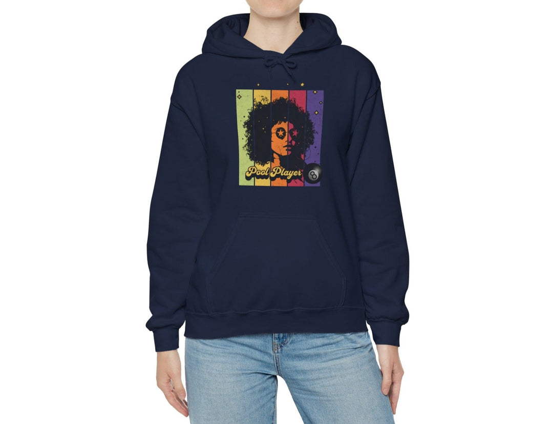 Retro Star Pool Player - Pullover Hoodie - BFLY BILLIARDS