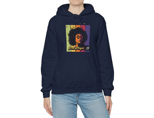 Retro Star Pool Player - Pullover Hoodie - BFLY BILLIARDS