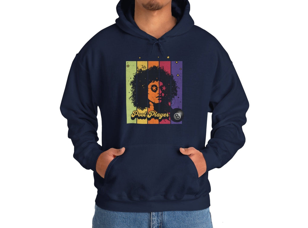 Retro Star Pool Player - Pullover Hoodie - BFLY BILLIARDS