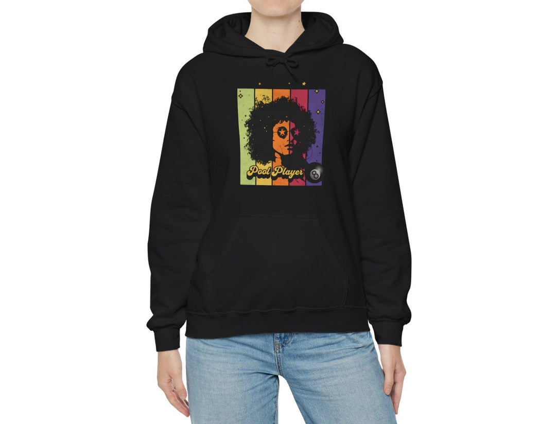 Retro Star Pool Player - Pullover Hoodie - BFLY BILLIARDS