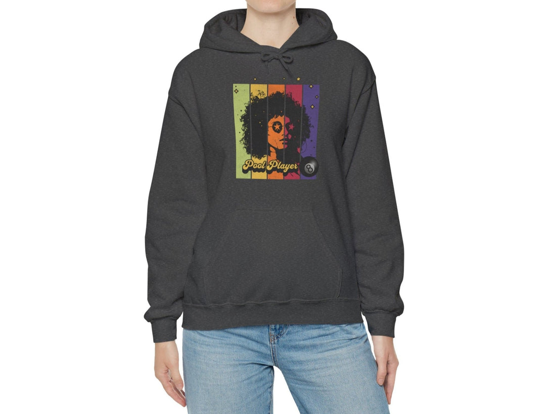 Retro Star Pool Player - Pullover Hoodie - BFLY BILLIARDS