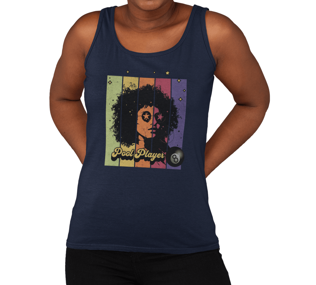 Retro Star Pool Player - Unisex Tank Top - BFLY BILLIARDS