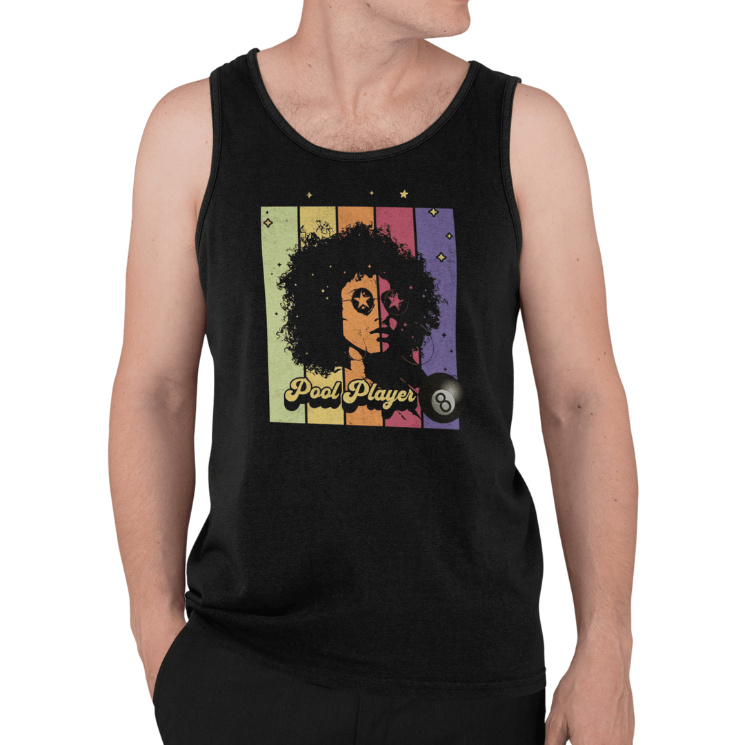 Retro Star Pool Player - Unisex Tank Top - BFLY BILLIARDS