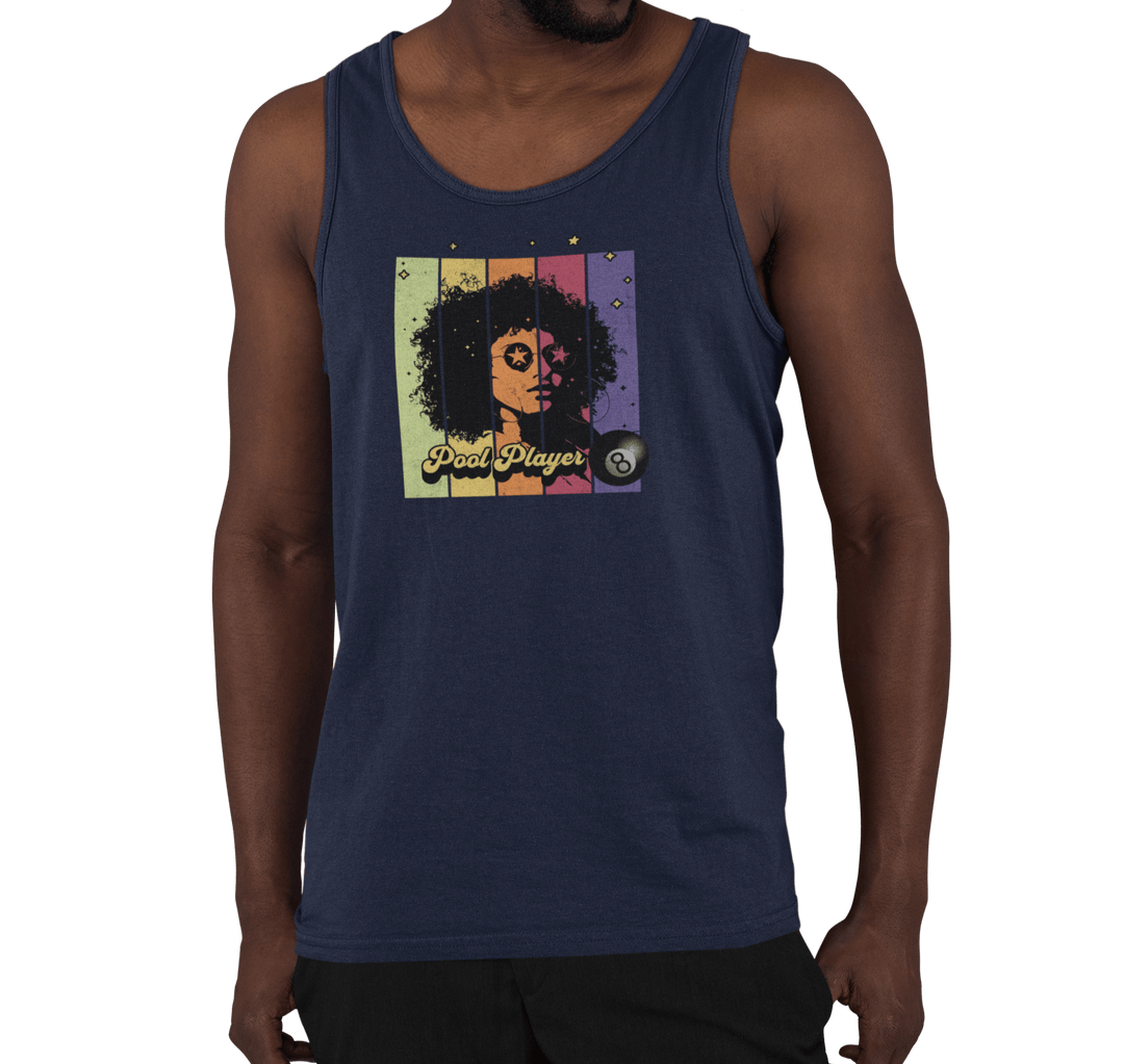 Retro Star Pool Player - Unisex Tank Top - BFLY BILLIARDS
