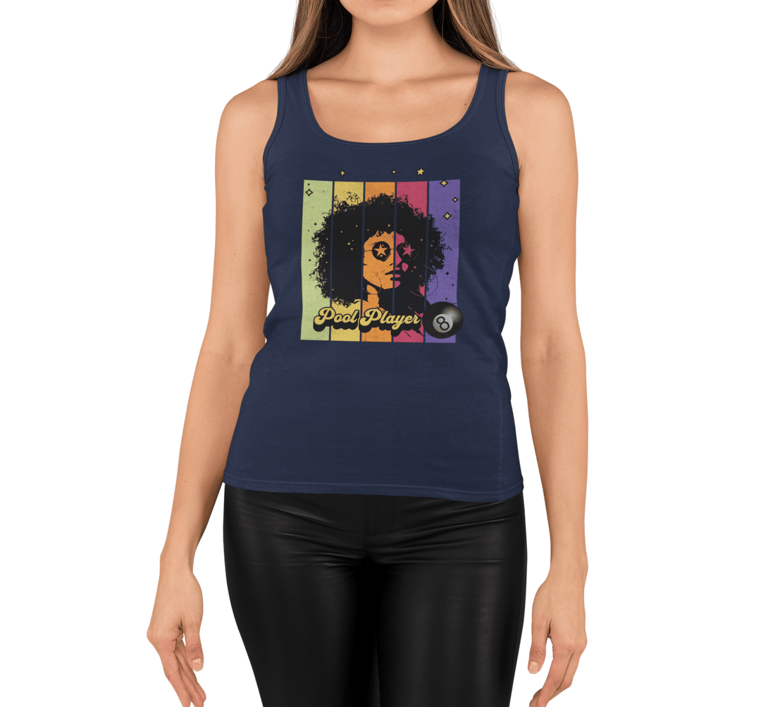 Retro Star Pool Player - Unisex Tank Top - BFLY BILLIARDS