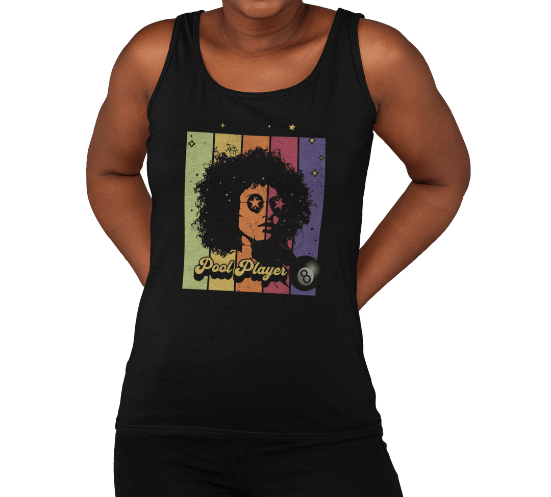 Retro Star Pool Player - Unisex Tank Top - BFLY BILLIARDS