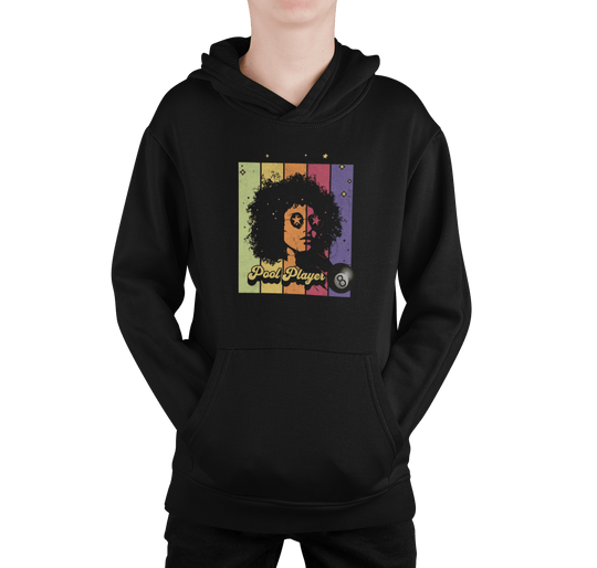Retro Star Pool Player - Youth Hoodie - BFLY BILLIARDS