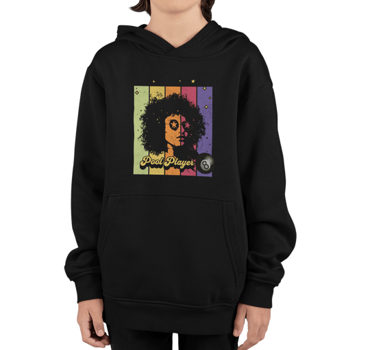 Retro Star Pool Player - Youth Hoodie - BFLY BILLIARDS