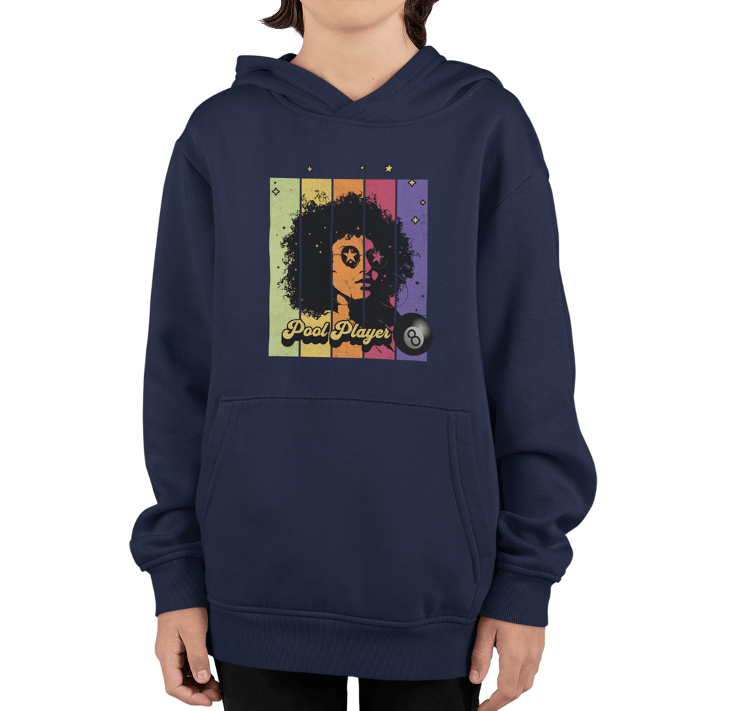 Retro Star Pool Player - Youth Hoodie - BFLY BILLIARDS