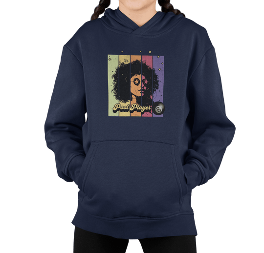 Retro Star Pool Player - Youth Hoodie - BFLY BILLIARDS