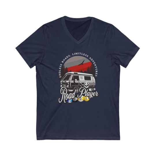 Road Player - Limitless Adventures - Unisex V - Neck Tee - BFLY BILLIARDS