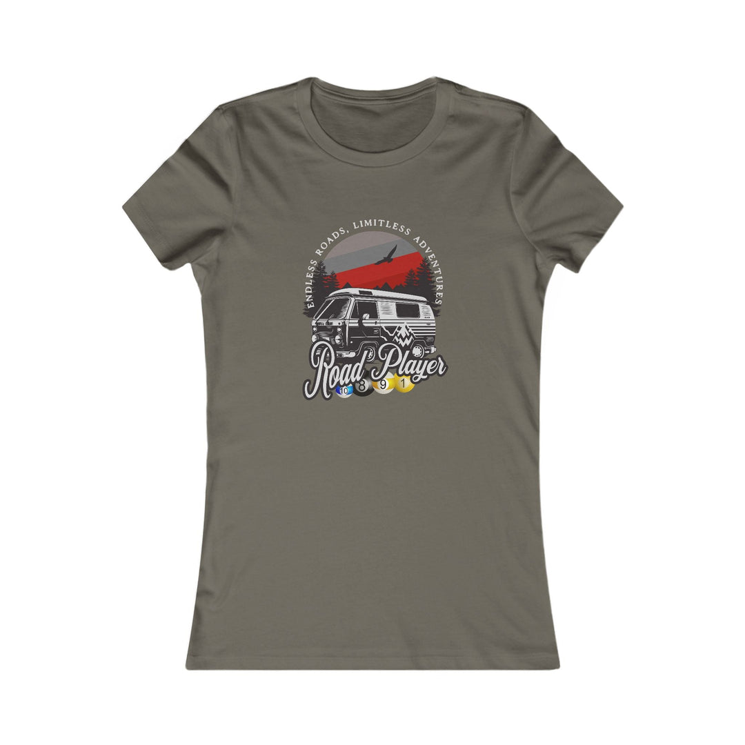 Road Player - Limitless Adventures - Women's Fitted Tee - BFLY BILLIARDS