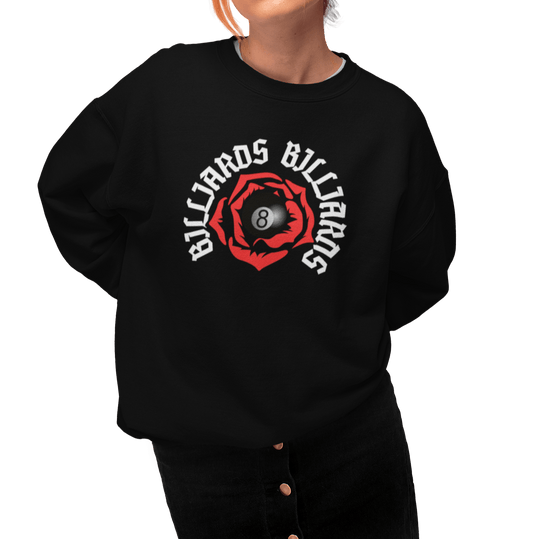 Rose 8 Ball Billiards - Crewneck Sweatshirt - BFLY BILLIARDS