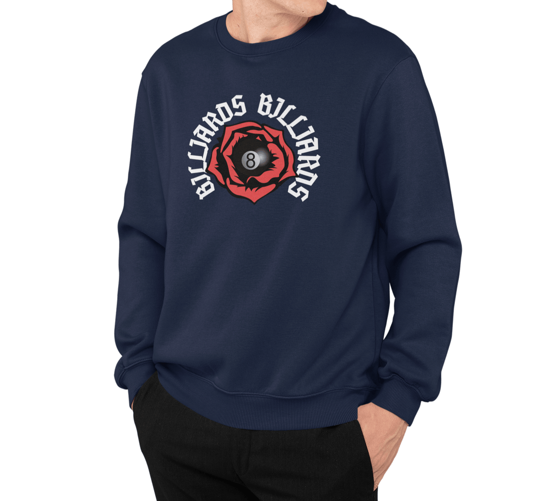 Rose 8 Ball Billiards - Crewneck Sweatshirt - BFLY BILLIARDS