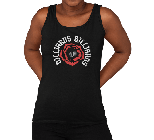 Rose 8 Ball Billiards - Custom Tank Top - BFLY BILLIARDS