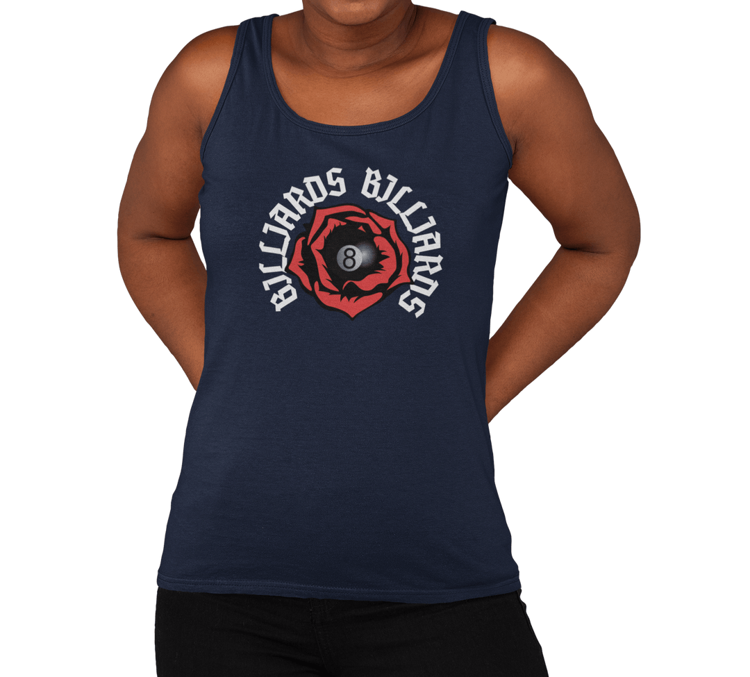 Rose 8 Ball Billiards - Custom Tank Top - BFLY BILLIARDS