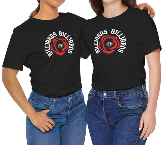 Rose 8 Ball Billiards - Unisex Softstyle Tee - BFLY BILLIARDS