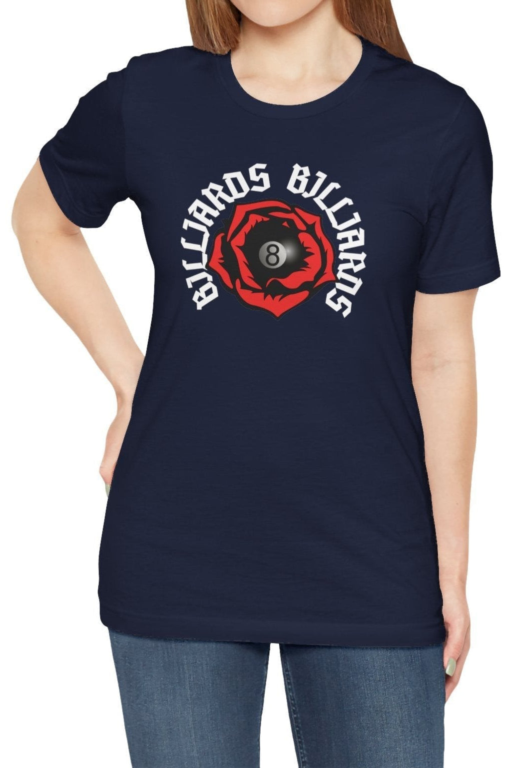 Rose 8 Ball Billiards - Unisex Softstyle Tee - BFLY BILLIARDS