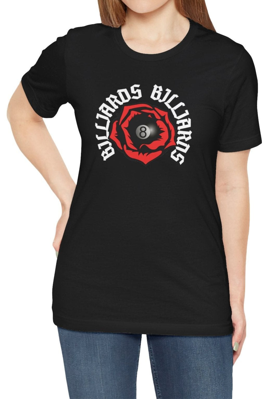 Rose 8 Ball Billiards - Unisex Softstyle Tee - BFLY BILLIARDS