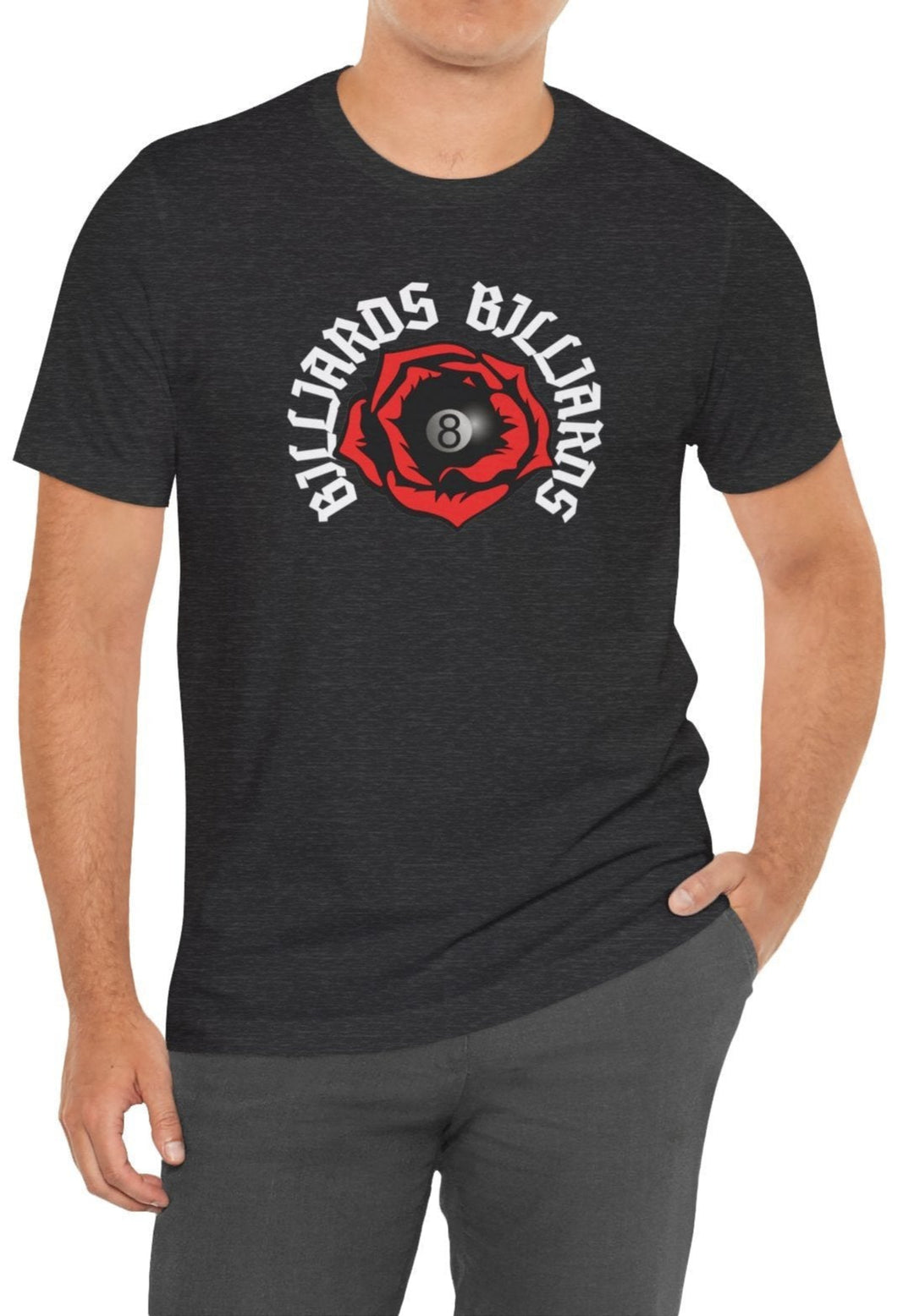 Rose 8 Ball Billiards - Unisex Softstyle Tee - BFLY BILLIARDS