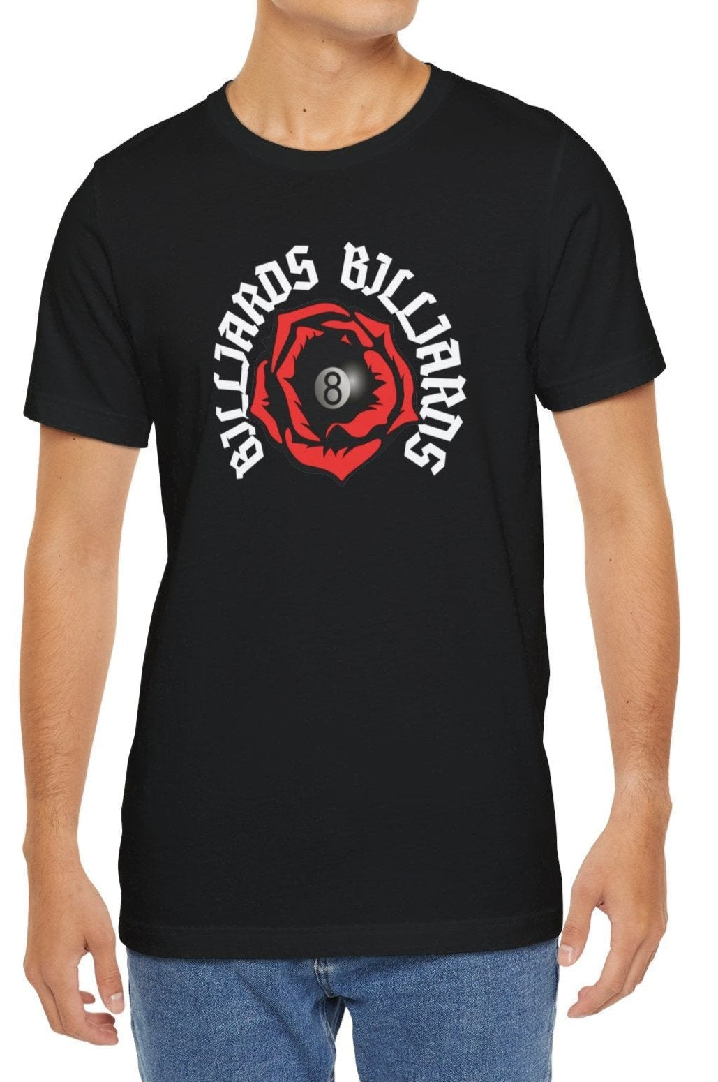 Rose 8 Ball Billiards - Unisex Softstyle Tee - BFLY BILLIARDS