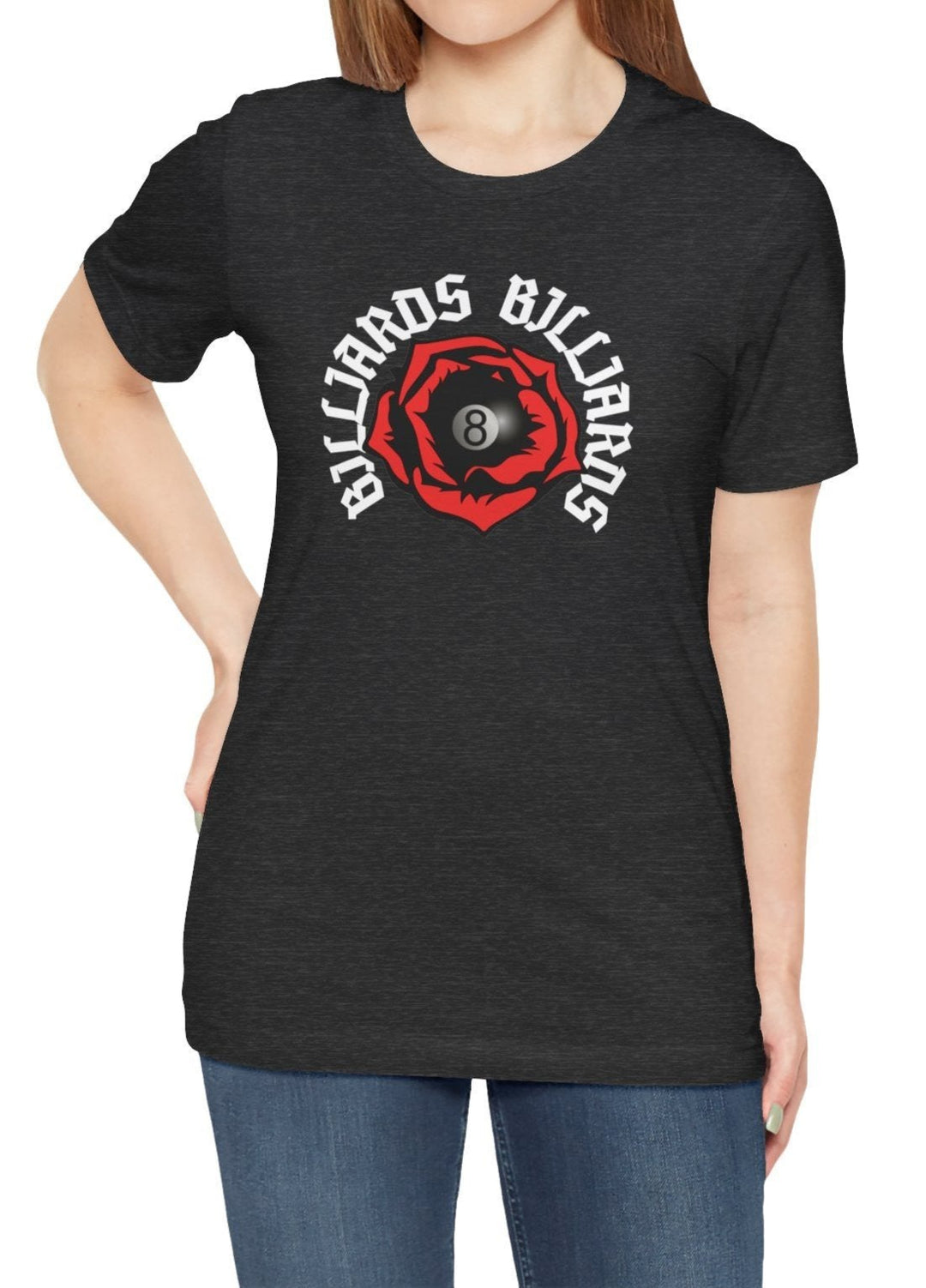 Rose 8 Ball Billiards - Unisex Softstyle Tee - BFLY BILLIARDS