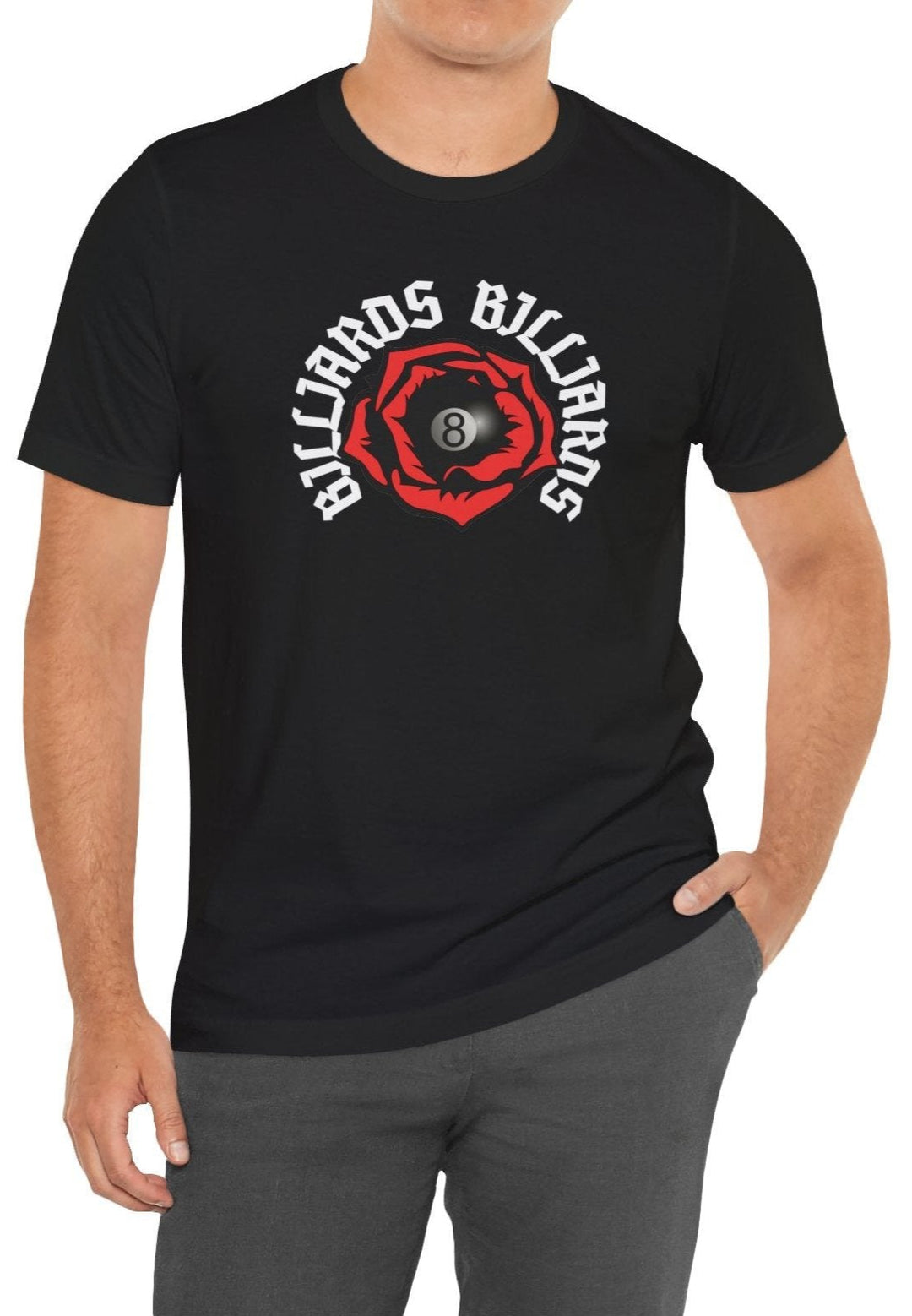 Rose 8 Ball Billiards - Unisex Softstyle Tee - BFLY BILLIARDS