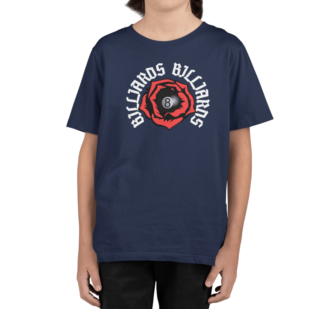 Rose 8 Ball Billiards - Youth Cotton Tee - BFLY BILLIARDS