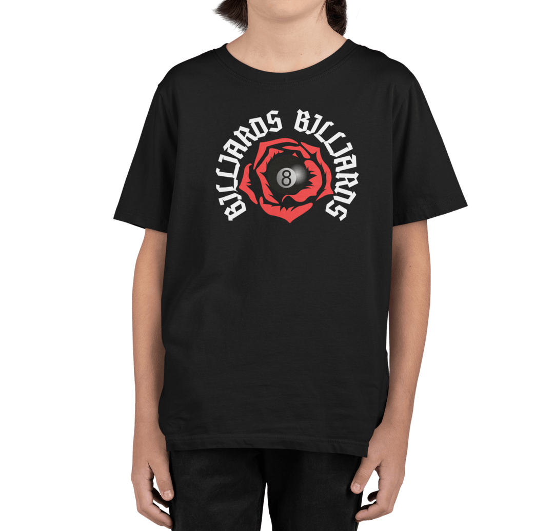 Rose 8 Ball Billiards - Youth Cotton Tee - BFLY BILLIARDS