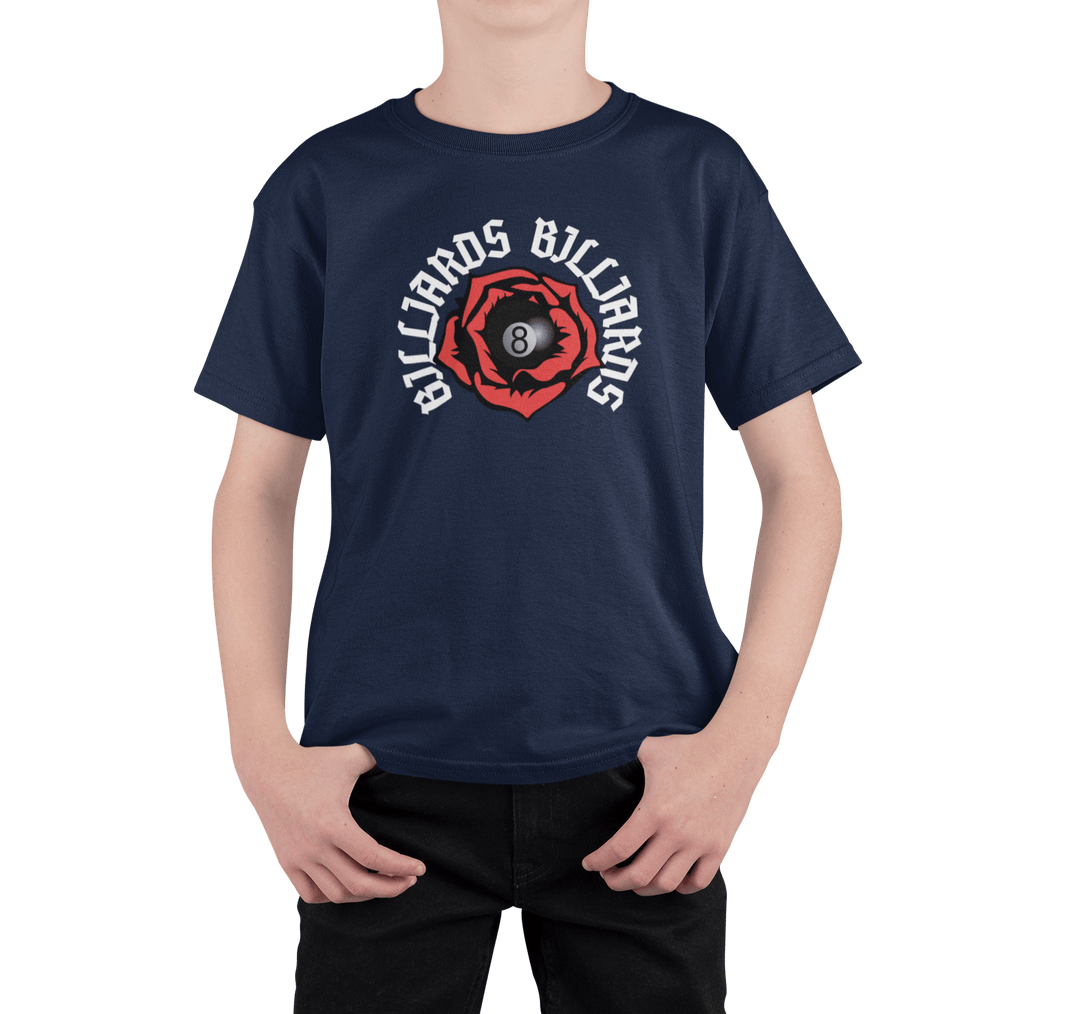 Rose 8 Ball Billiards - Youth Cotton Tee - BFLY BILLIARDS