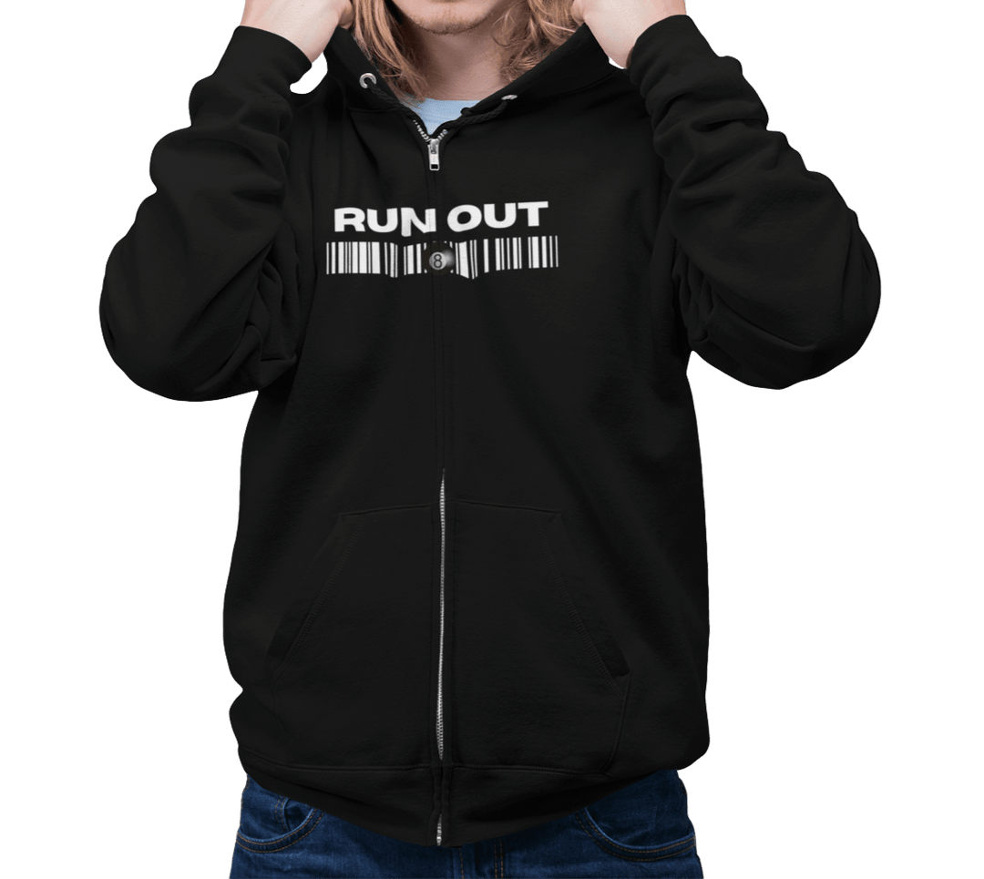 Run Out 8 Ball Scan - Full Zip Hoodie - BFLY BILLIARDS