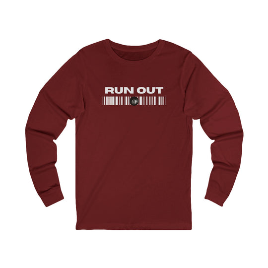 Run Out 8 Ball Scan - Unisex Long Sleeve Tee - BFLY BILLIARDS
