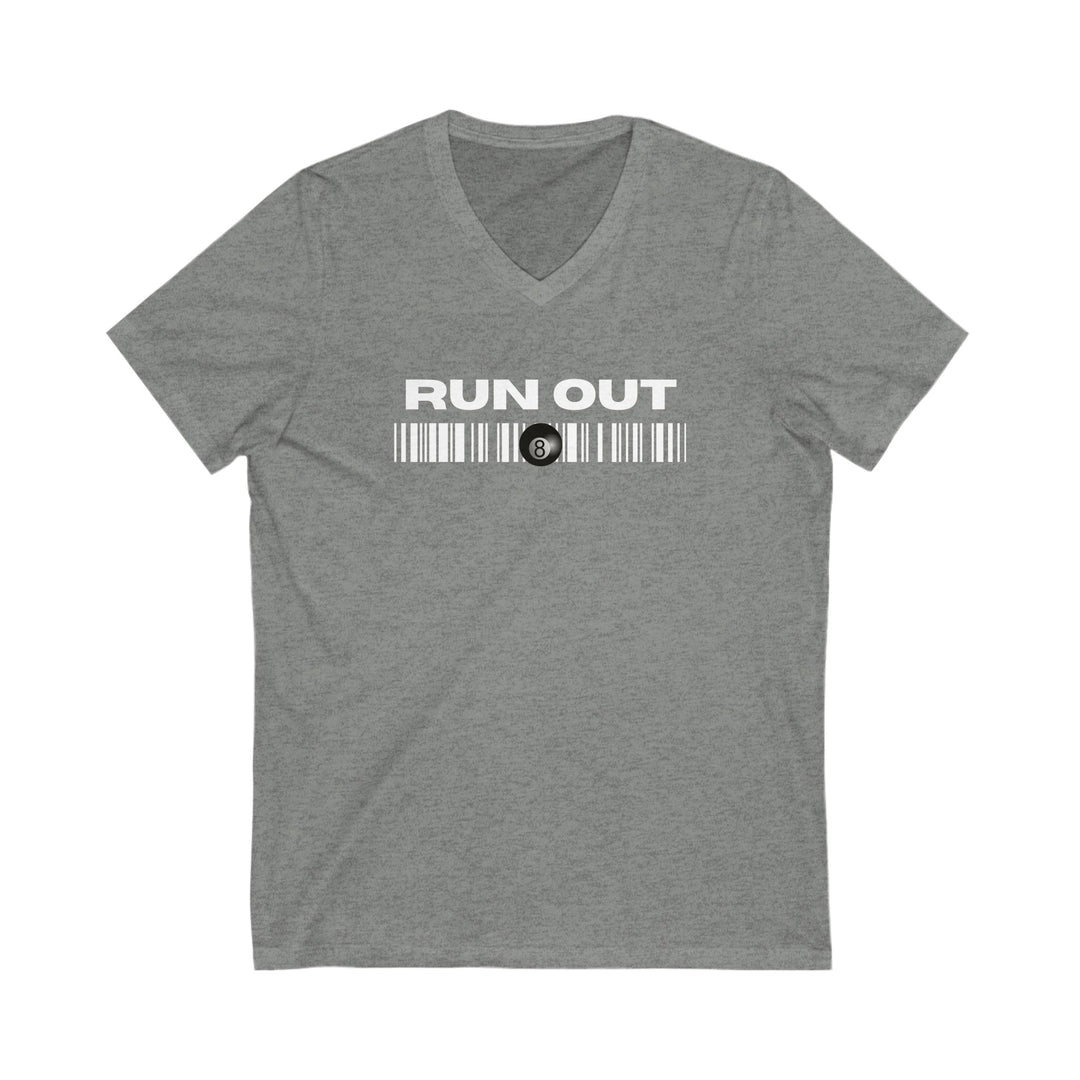 Run Out 8 Ball Scan - Unisex V - Neck Tee - BFLY BILLIARDS