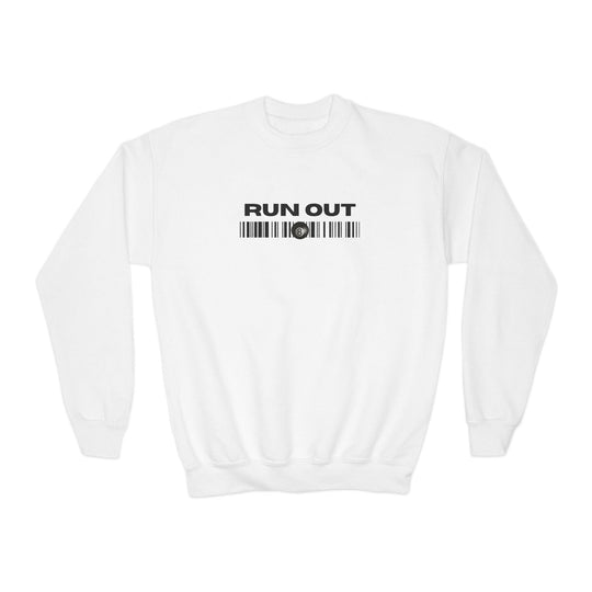 Run Out 8 Ball Scan - Unisex Youth Crewneck Sweatshirt - BFLY BILLIARDS