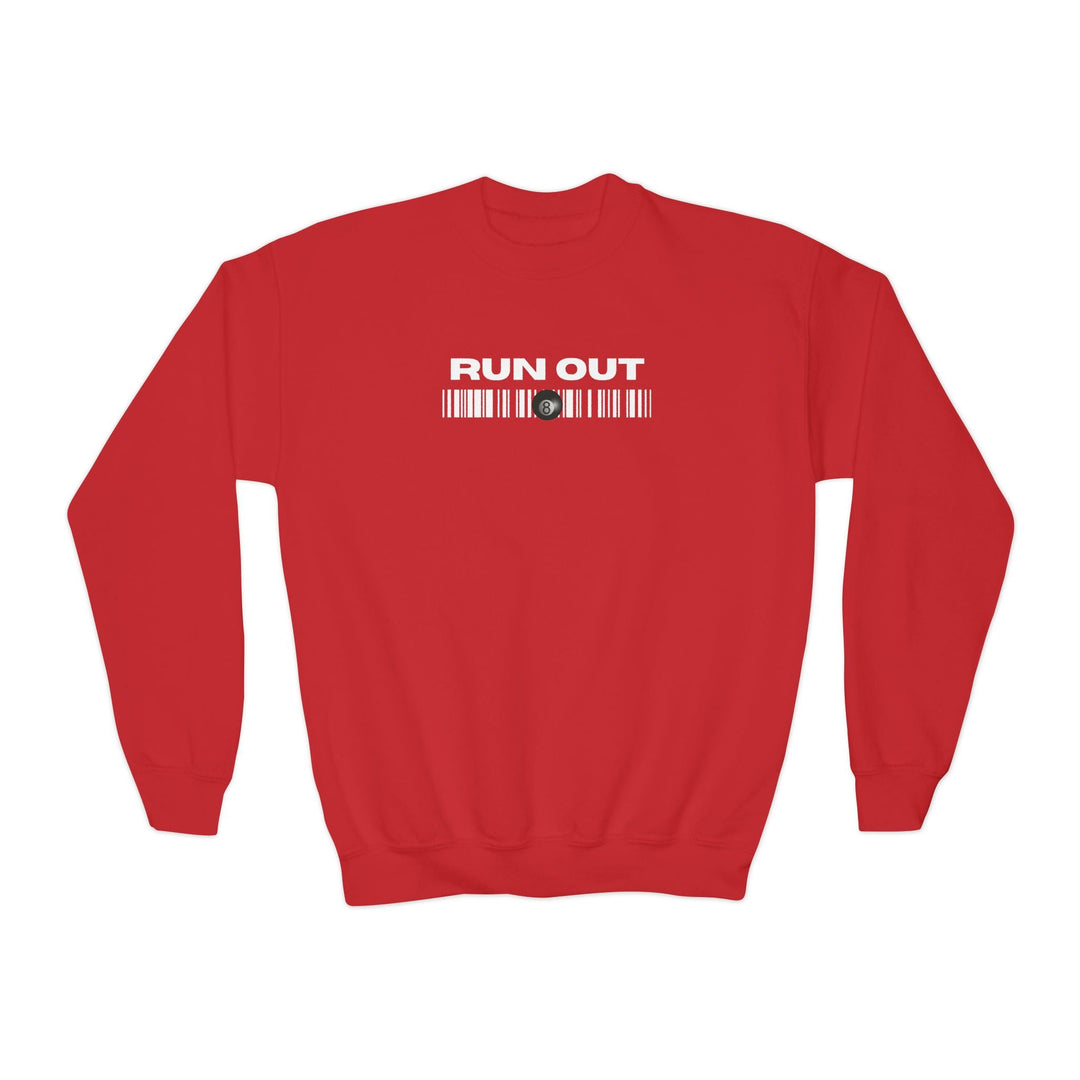 Run Out 8 Ball Scan - Unisex Youth Crewneck Sweatshirt - BFLY BILLIARDS