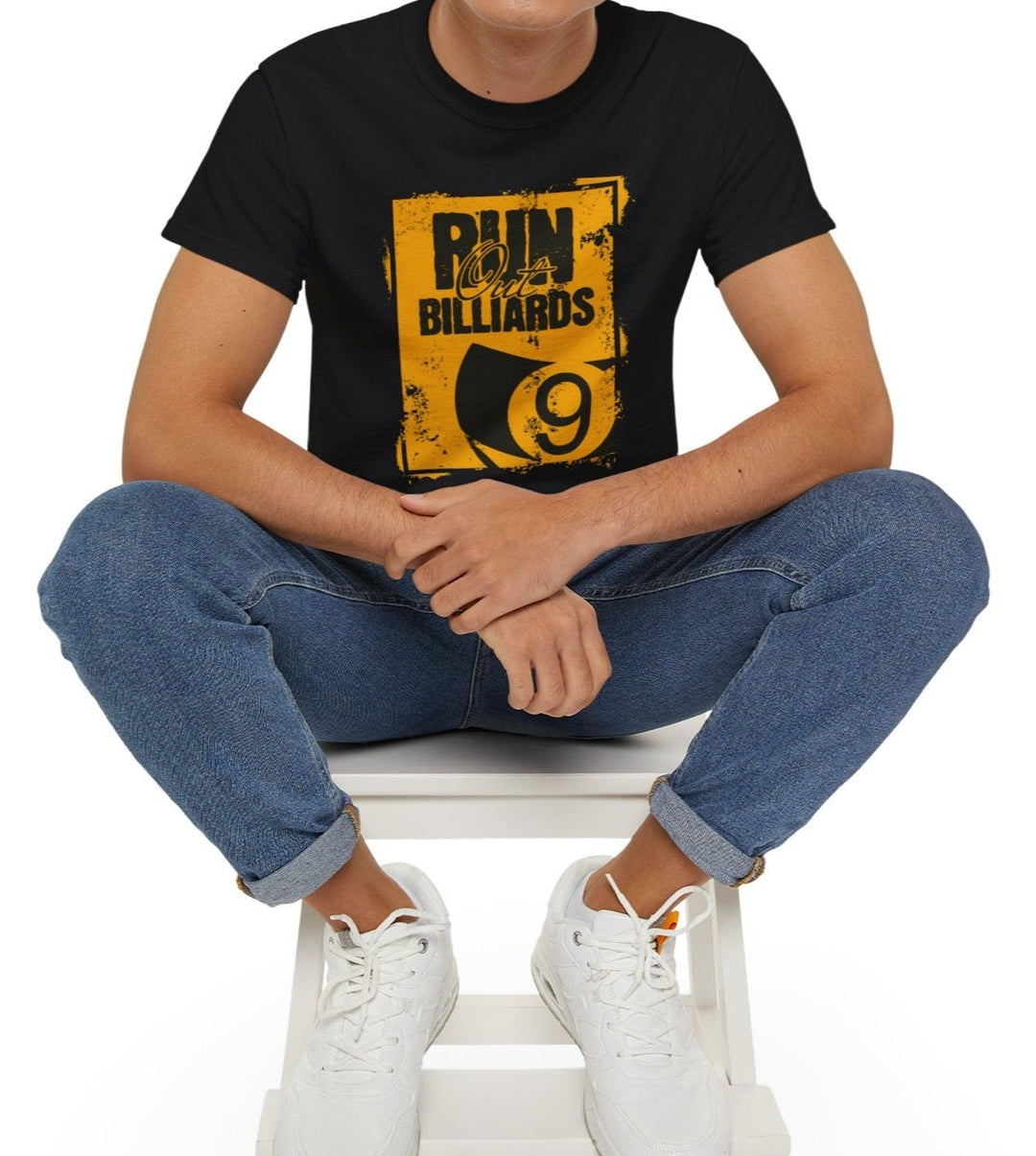 Run Out Billiards 9 Ball - Cotton T-Shirt - BFLY BILLIARDS