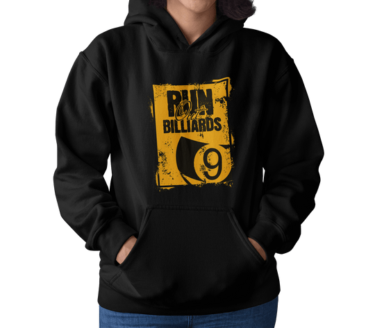 Run Out Billiards 9 Ball - Custom Pullover Hoodie - BFLY BILLIARDS