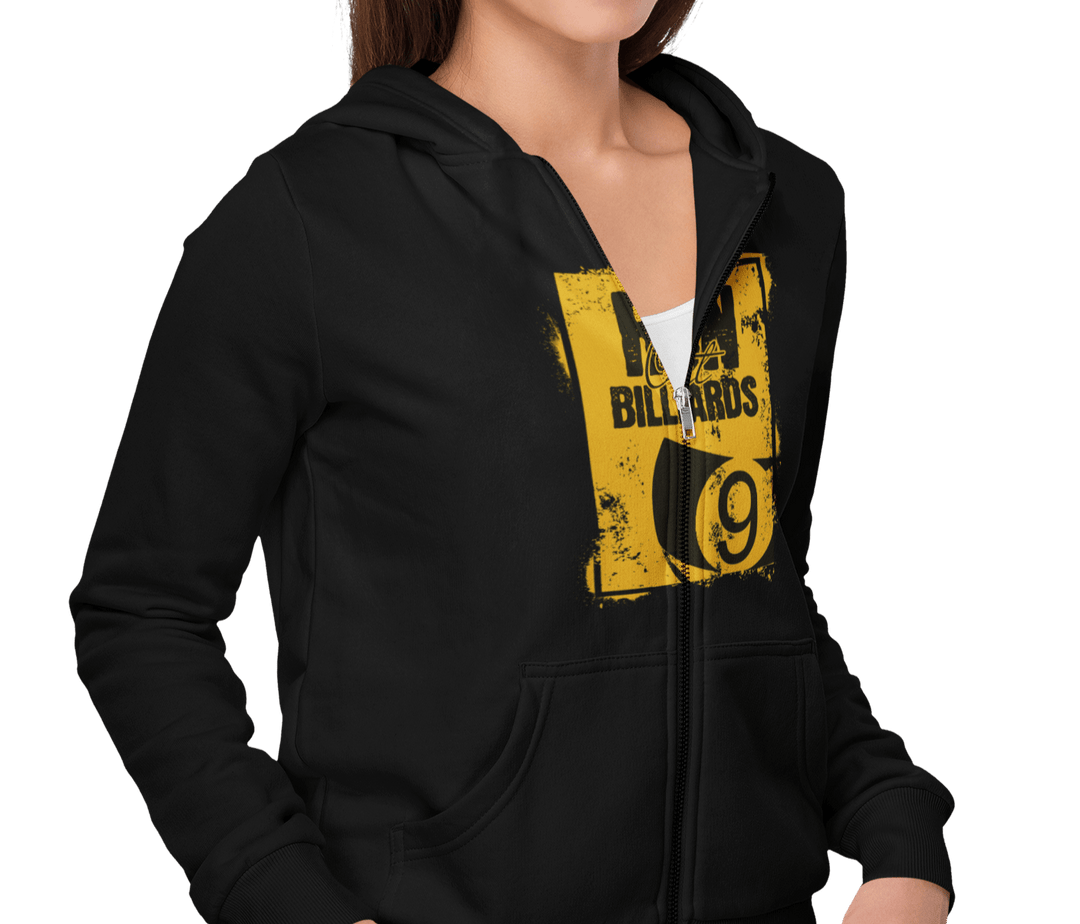 Run Out Billiards 9 Ball - Zip-Up Hoodie - BFLY BILLIARDS