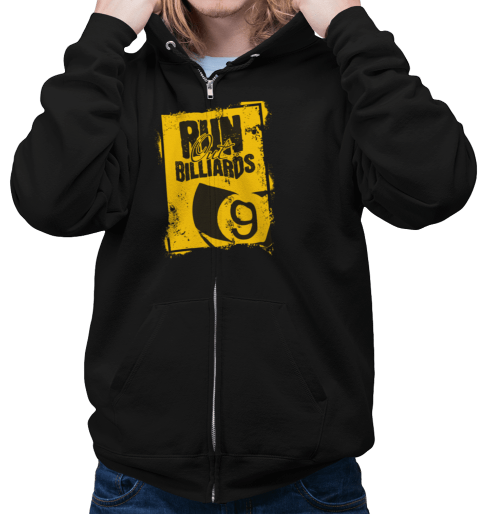 Run Out Billiards 9 Ball - Zip-Up Hoodie - BFLY BILLIARDS