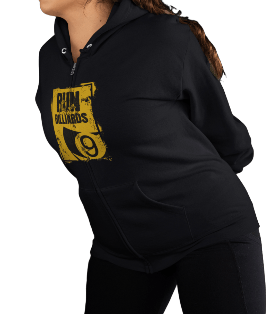 Run Out Billiards 9 Ball - Zip-Up Hoodie - BFLY BILLIARDS