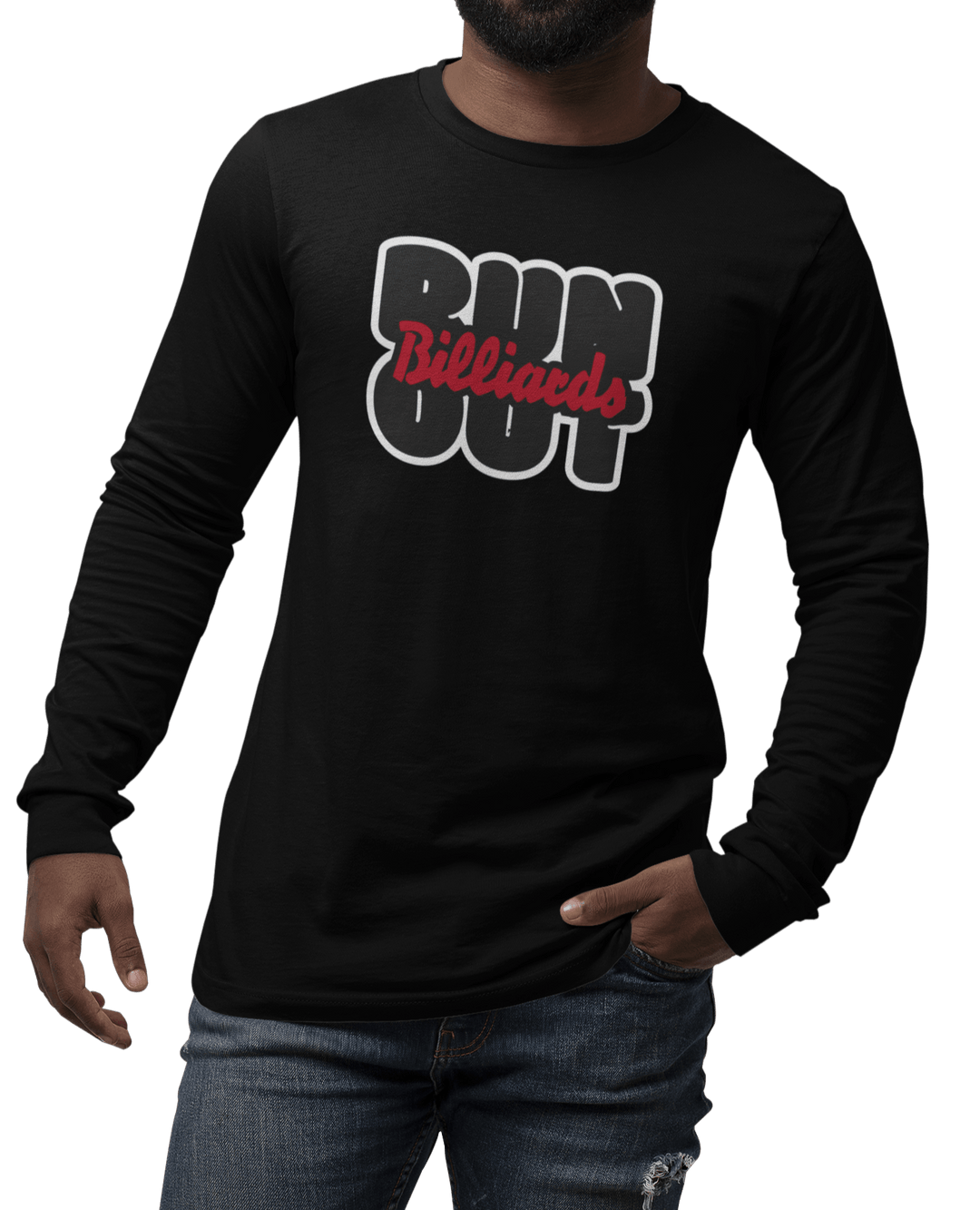 Run Out Billiards - Long Sleeve Tee - BFLY BILLIARDS
