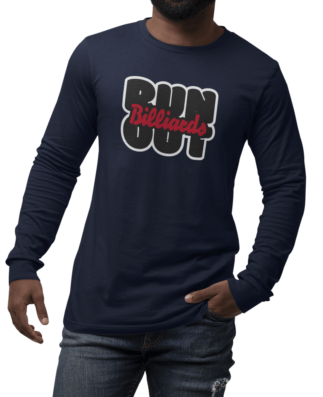 Run Out Billiards - Long Sleeve Tee - BFLY BILLIARDS